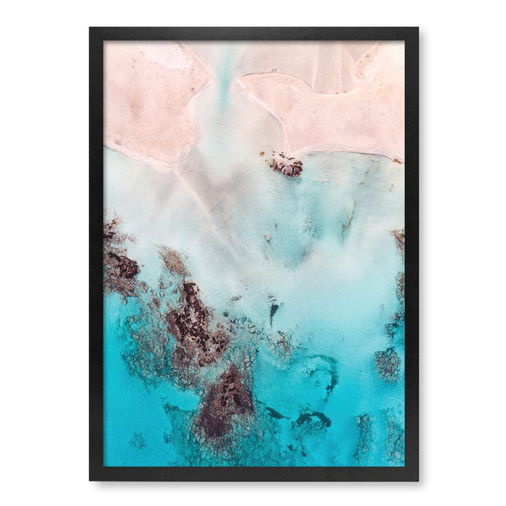 Pastel Pink Sands Wall Art Print A2 (42 x 59.4cm) / Matte Black Frame / No Border from our Australian Made Framed Wall Art, Prints & Posters collection by Profile Products (Australia) Pty Ltd