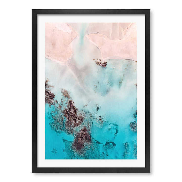 Pastel Pink Sands Wall Art Print A2 (42 x 59.4cm) / Matte Black Frame / White Border from our Australian Made Framed Wall Art, Prints & Posters collection by Profile Products (Australia) Pty Ltd