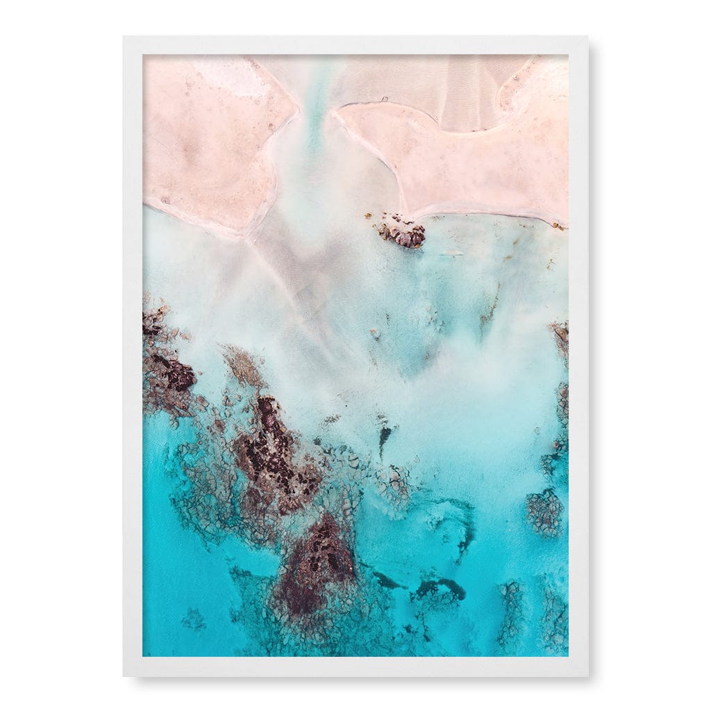 Pastel Pink Sands Wall Art Print A2 (42 x 59.4cm) / Matte White Frame / No Border from our Australian Made Framed Wall Art, Prints & Posters collection by Profile Products (Australia) Pty Ltd