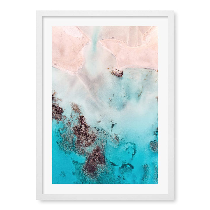 Pastel Pink Sands Wall Art Print A2 (42 x 59.4cm) / Matte White Frame / White Border from our Australian Made Framed Wall Art, Prints & Posters collection by Profile Products (Australia) Pty Ltd