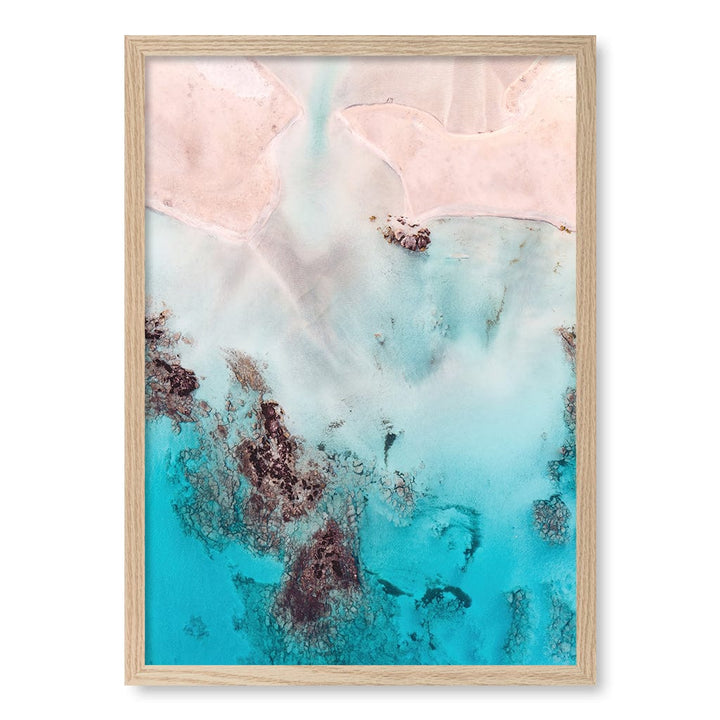 Pastel Pink Sands Wall Art Print A2 (42 x 59.4cm) / Natural Oak Frame / No Border from our Australian Made Framed Wall Art, Prints & Posters collection by Profile Products (Australia) Pty Ltd