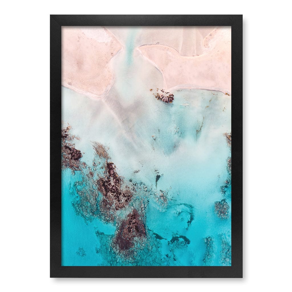 Pastel Pink Sands Wall Art Print A3 (29.7 x 42cm) / Matte Black Frame / No Border from our Australian Made Framed Wall Art, Prints & Posters collection by Profile Products (Australia) Pty Ltd