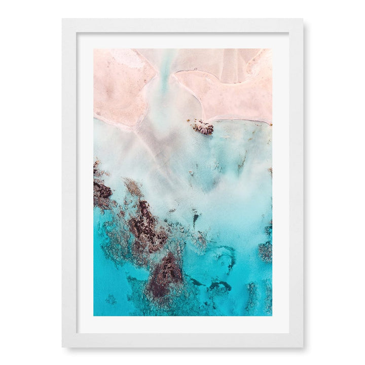 Pastel Pink Sands Wall Art Print A3 (29.7 x 42cm) / Matte White Frame / White Border from our Australian Made Framed Wall Art, Prints & Posters collection by Profile Products (Australia) Pty Ltd