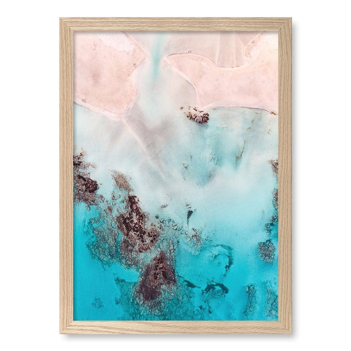 Pastel Pink Sands Wall Art Print A3 (29.7 x 42cm) / Natural Oak Frame / No Border from our Australian Made Framed Wall Art, Prints & Posters collection by Profile Products (Australia) Pty Ltd