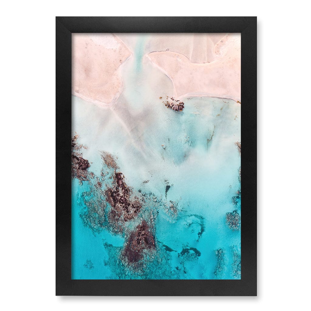 Pastel Pink Sands Wall Art Print A4 (21 x 29.7cm) / Matte Black Frame / No Border from our Australian Made Framed Wall Art, Prints & Posters collection by Profile Products (Australia) Pty Ltd
