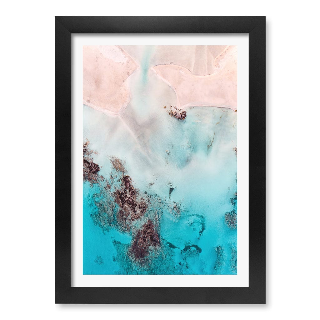 Pastel Pink Sands Wall Art Print A4 (21 x 29.7cm) / Matte Black Frame / White Border from our Australian Made Framed Wall Art, Prints & Posters collection by Profile Products (Australia) Pty Ltd