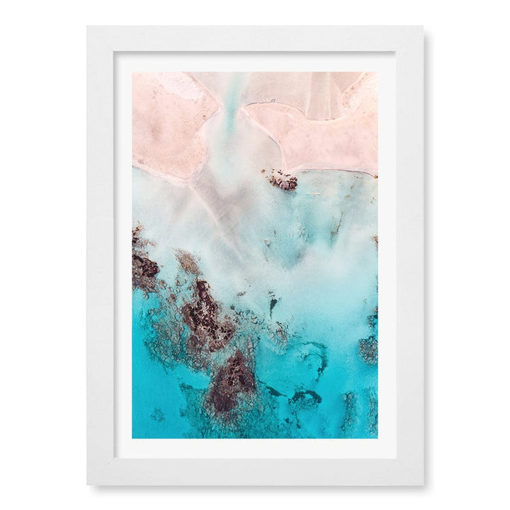 Pastel Pink Sands Wall Art Print A4 (21 x 29.7cm) / Matte White Frame / White Border from our Australian Made Framed Wall Art, Prints & Posters collection by Profile Products (Australia) Pty Ltd