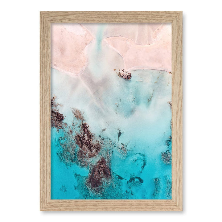 Pastel Pink Sands Wall Art Print A4 (21 x 29.7cm) / Natural Oak Frame / No Border from our Australian Made Framed Wall Art, Prints & Posters collection by Profile Products (Australia) Pty Ltd