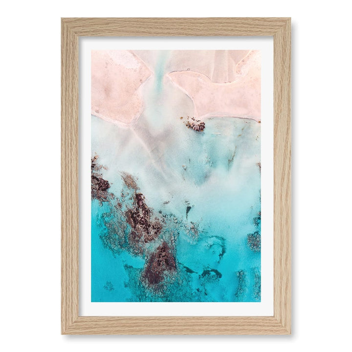 Pastel Pink Sands Wall Art Print A4 (21 x 29.7cm) / Natural Oak Frame / White Border from our Australian Made Framed Wall Art, Prints & Posters collection by Profile Products (Australia) Pty Ltd