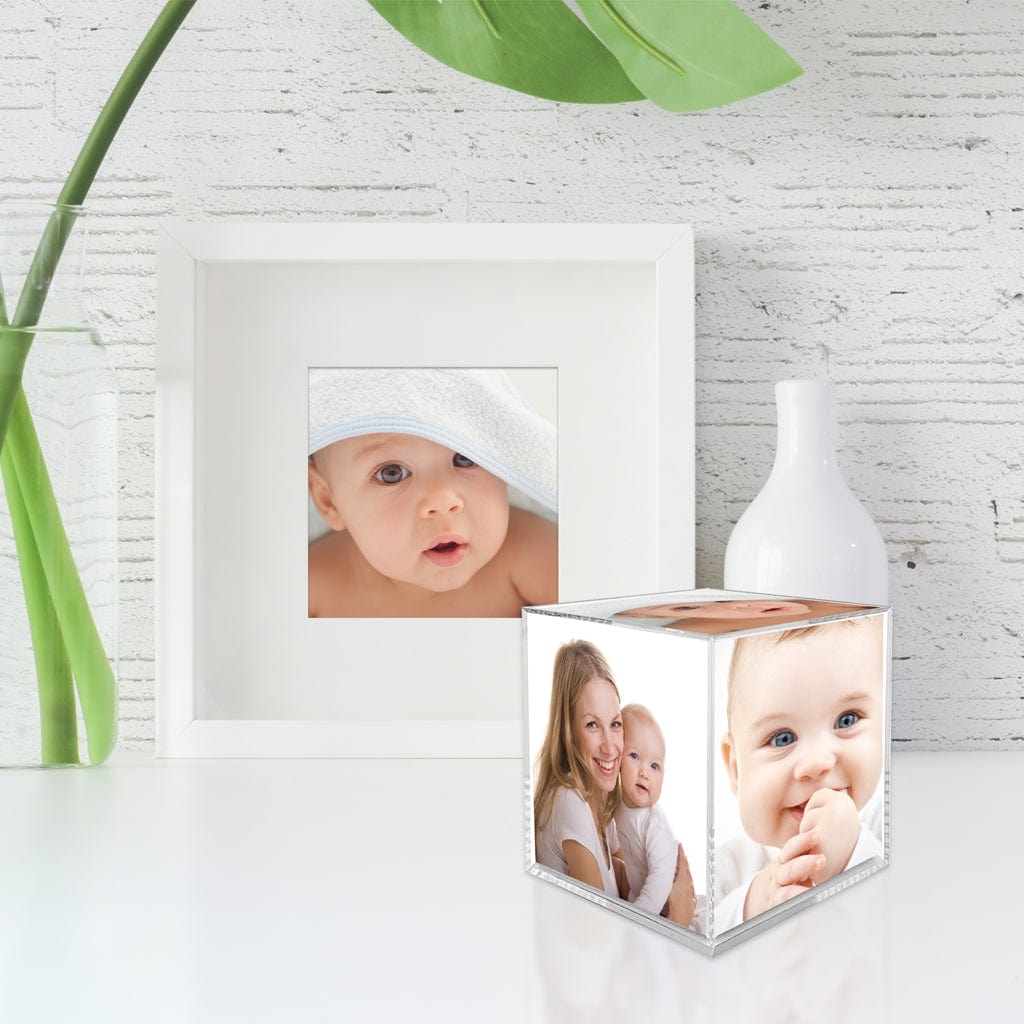 Photo Cube | Crystal Clear Acrylic | 4 Pack Bundle