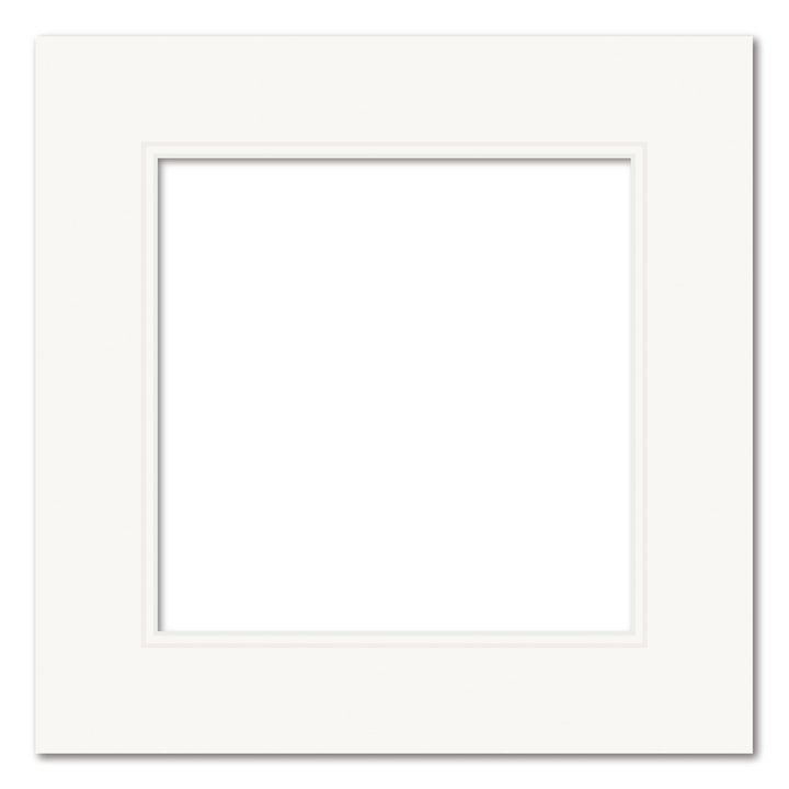 Photo Mat Board Kit - Ice White Double Mat (10 Pack) 12x12in (30.5x30.5cm) to suit 8x8 (20x20cm) image from our Mat Boards collection by Profile Products (Australia) Pty Ltd