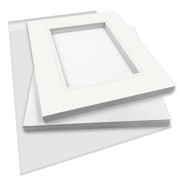 Photo Mat Board Kit - Ice White Double Mat (10 Pack) from our Mat Boards collection by Profile Products (Australia) Pty Ltd