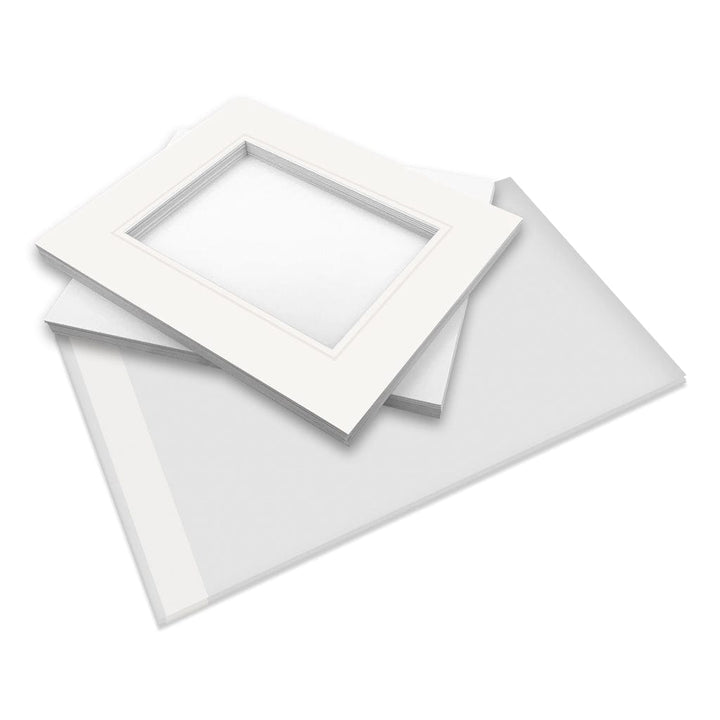 Photo Mat Board Kit - Ice White Double Mat (10 Pack) from our Mat Boards collection by Profile Products (Australia) Pty Ltd