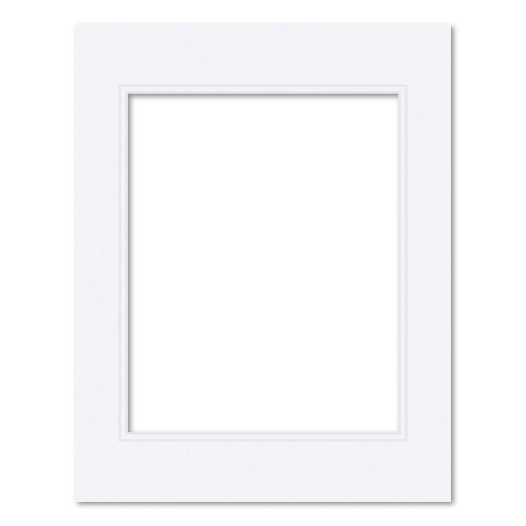 Photo Mat Board Kit - Ultimate White Double Mat (10 Pack) 11x14in (27.9x35.5cm) to suit 8x10in (20x25cm) image from our Mat Boards collection by Profile Products (Australia) Pty Ltd