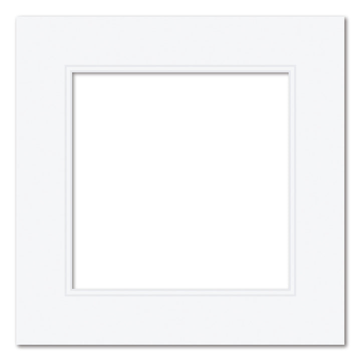 Photo Mat Board Kit - Ultimate White Double Mat (10 Pack) 12x12in (30.5x30.5cm) to suit 8x8 (20x20cm) image from our Mat Boards collection by Profile Products (Australia) Pty Ltd