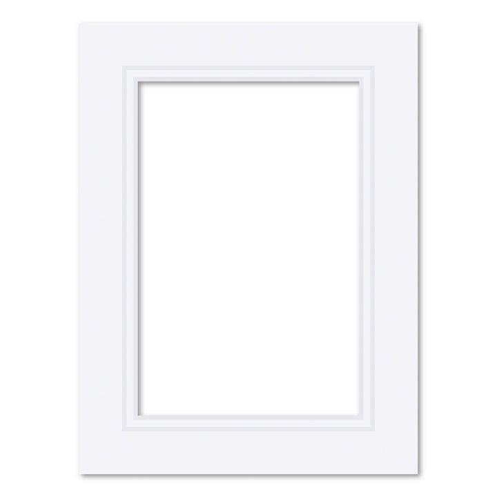 Photo Mat Board Kit - Ultimate White Double Mat (10 Pack) 6x8in (15.2x20.3cm) to suit 4x6in (10x15cm) image from our Mat Boards collection by Profile Products (Australia) Pty Ltd