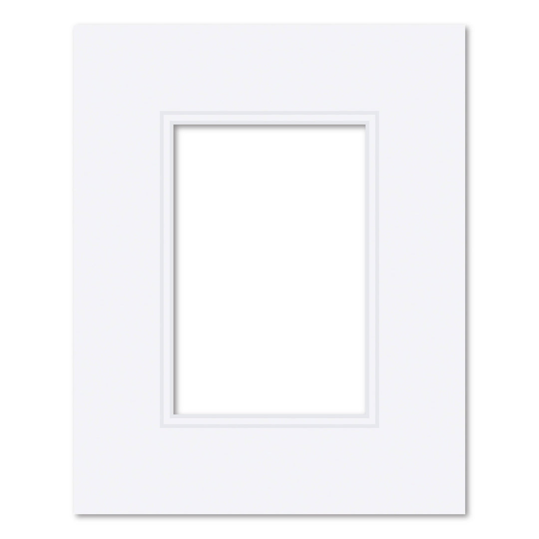 Photo Mat Board Kit - Ultimate White Double Mat (10 Pack) 8x10in (20.3x25.4cm) to suit 4x6in (10x15cm) from our Mat Boards collection by Profile Products (Australia) Pty Ltd