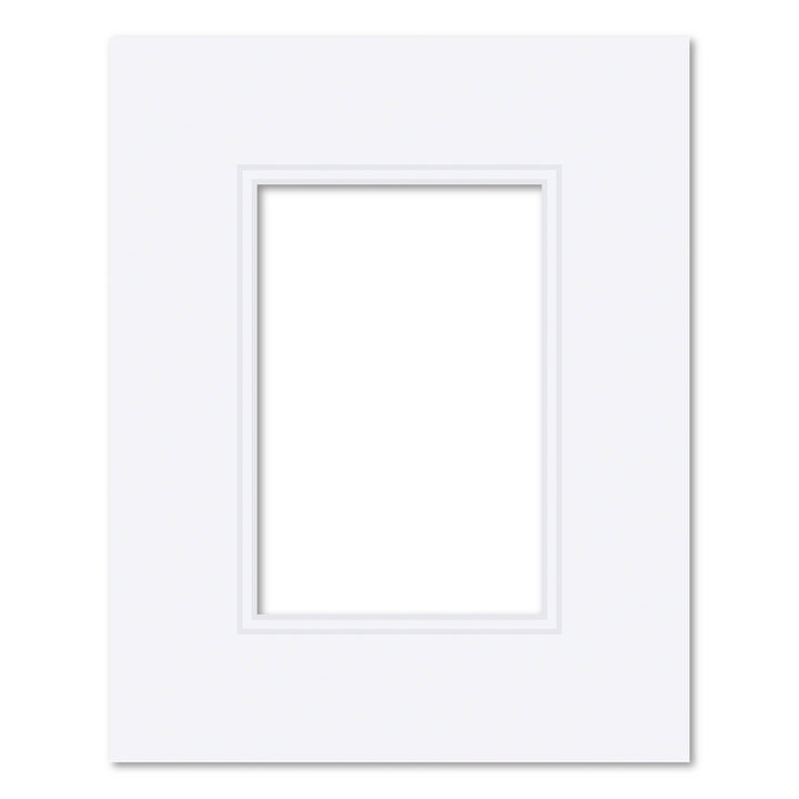 Photo Mat Board Kit - Ultimate White Double Mat (10 Pack) 8x10in (20.3x25.4cm) to suit 4x6in (10x15cm) from our Mat Boards collection by Profile Products (Australia) Pty Ltd