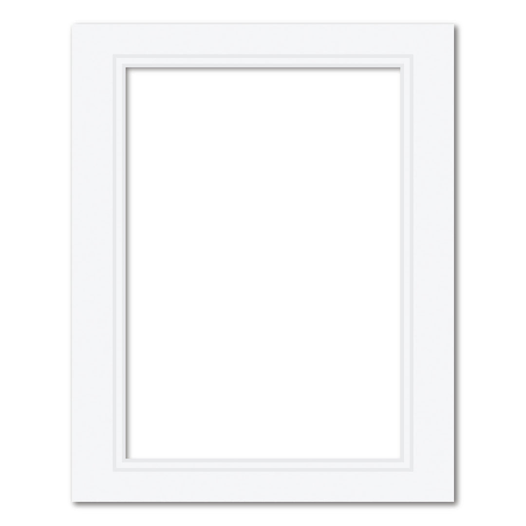 Photo Mat Board Kit - Ultimate White Double Mat (10 Pack) 8x10in (20.3x25.4cm) to suit A5 (15x21cm) image from our Mat Boards collection by Profile Products (Australia) Pty Ltd