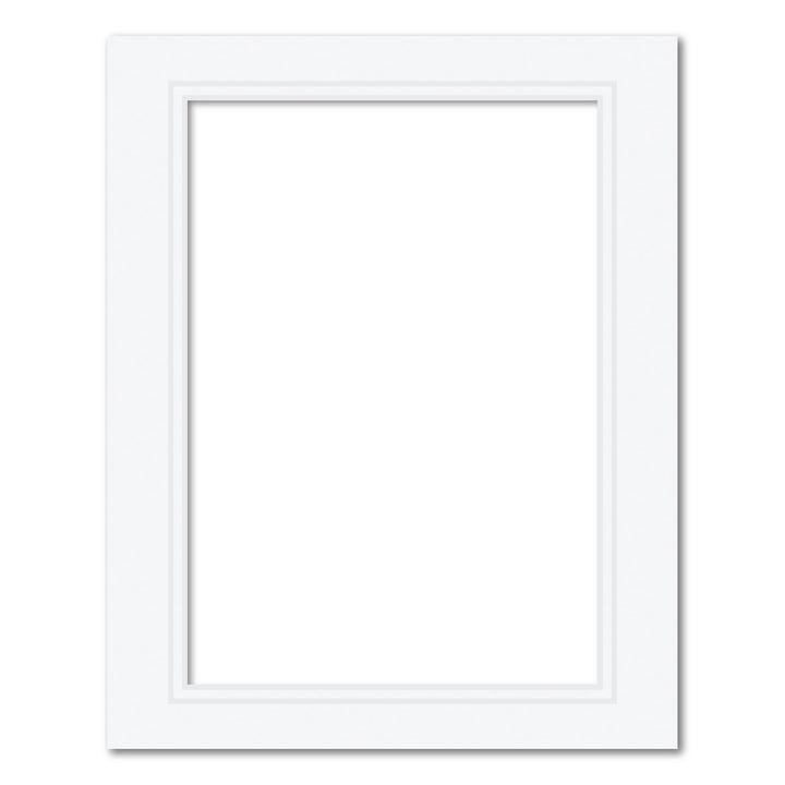 Photo Mat Board Kit - Ultimate White Double Mat (10 Pack) 8x10in (20.3x25.4cm) to suit A5 (15x21cm) image from our Mat Boards collection by Profile Products (Australia) Pty Ltd