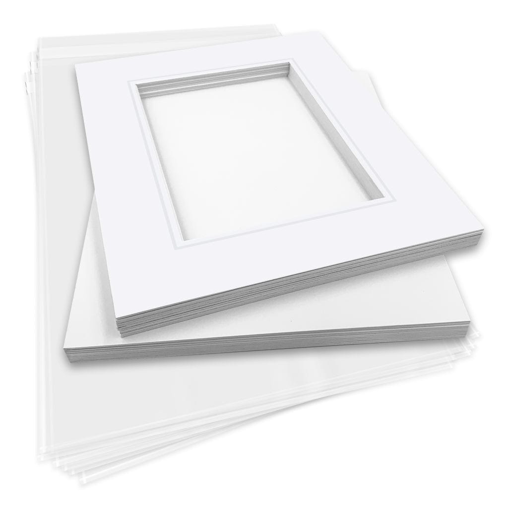 Photo Mat Board Kit - Ultimate White Double Mat (10 Pack) from our Mat Boards collection by Profile Products (Australia) Pty Ltd