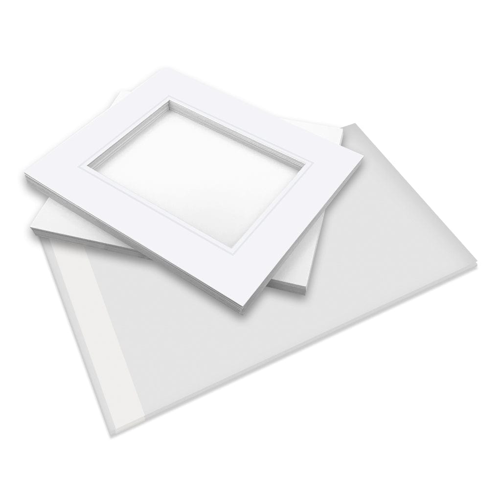 Photo Mat Board Kit - Ultimate White Double Mat (10 Pack) from our Mat Boards collection by Profile Products (Australia) Pty Ltd