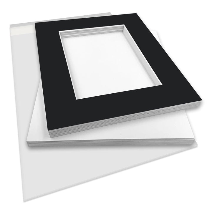Photo Mat Board Kits - Black - Custom Window Size (10 pack) from our Mat Boards collection by Profile Products (Australia) Pty Ltd