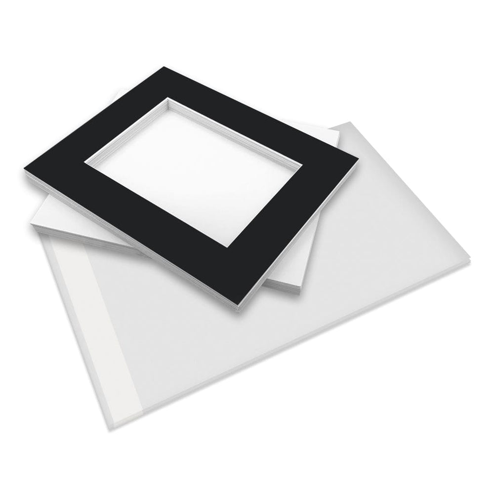 Photo Mat Board Kits - Black - Custom Window Size (10 pack) from our Mat Boards collection by Profile Products (Australia) Pty Ltd