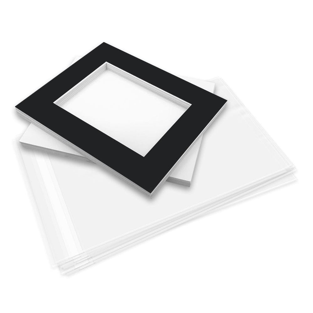 Photo Mat Board Kits - Black - Custom Window Size (10 pack) from our Mat Boards collection by Profile Products (Australia) Pty Ltd