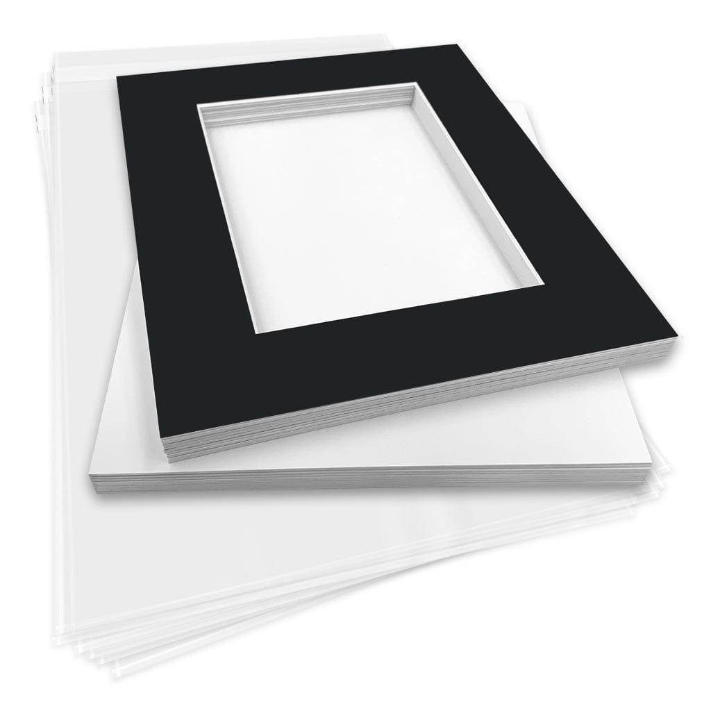 Photo Mat Board Kits - Black - Custom Window Size (10 pack) from our Mat Boards collection by Profile Products (Australia) Pty Ltd