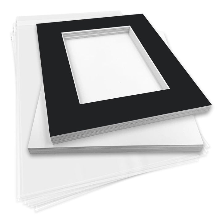 Photo Mat Board Kits - Black - Custom Window Size (10 pack) from our Mat Boards collection by Profile Products (Australia) Pty Ltd