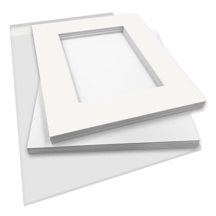 Photo Mat Board Kits - Ice White - Custom Window Size (10 pack) from our Mat Boards collection by Profile Products (Australia) Pty Ltd