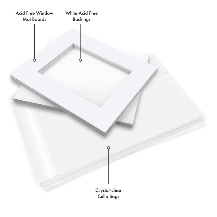 Photo Mat Board Kits - Ultimate White (10 pack) from our Mat Boards collection by Profile Australia