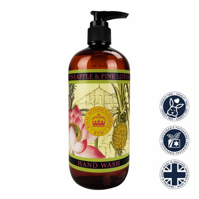 Pineapple & Pink Lotus Hand Wash - Kew Gardens Collection from our Liquid Hand & Body Soap collection by The English Soap Company
