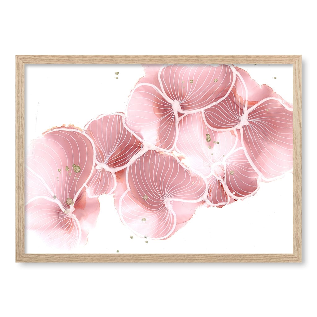 Pink Petal Whispers Abstract Wall Art Print by Julie Bill from our Australian Made Framed Wall Art, Prints & Posters collection by Profile Australia