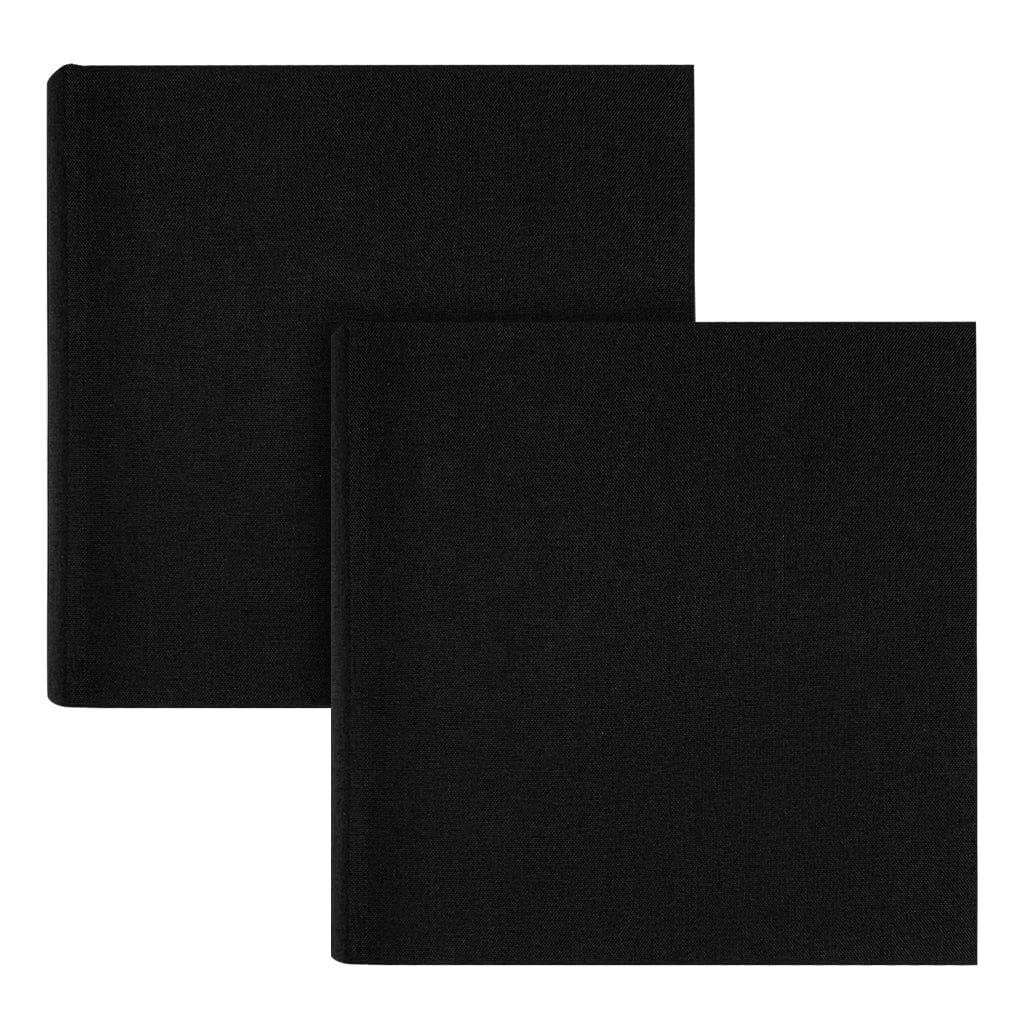 Plush Linen Black Slip-in Photo Album (200ph) - 2 Pack Bundle from our Photo Albums collection by Profile Products (Australia) Pty Ltd