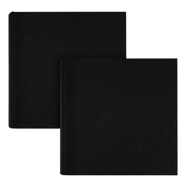 Plush Linen Black Slip-in Photo Album (200ph) - 2 Pack Bundle from our Photo Albums collection by Profile Products (Australia) Pty Ltd