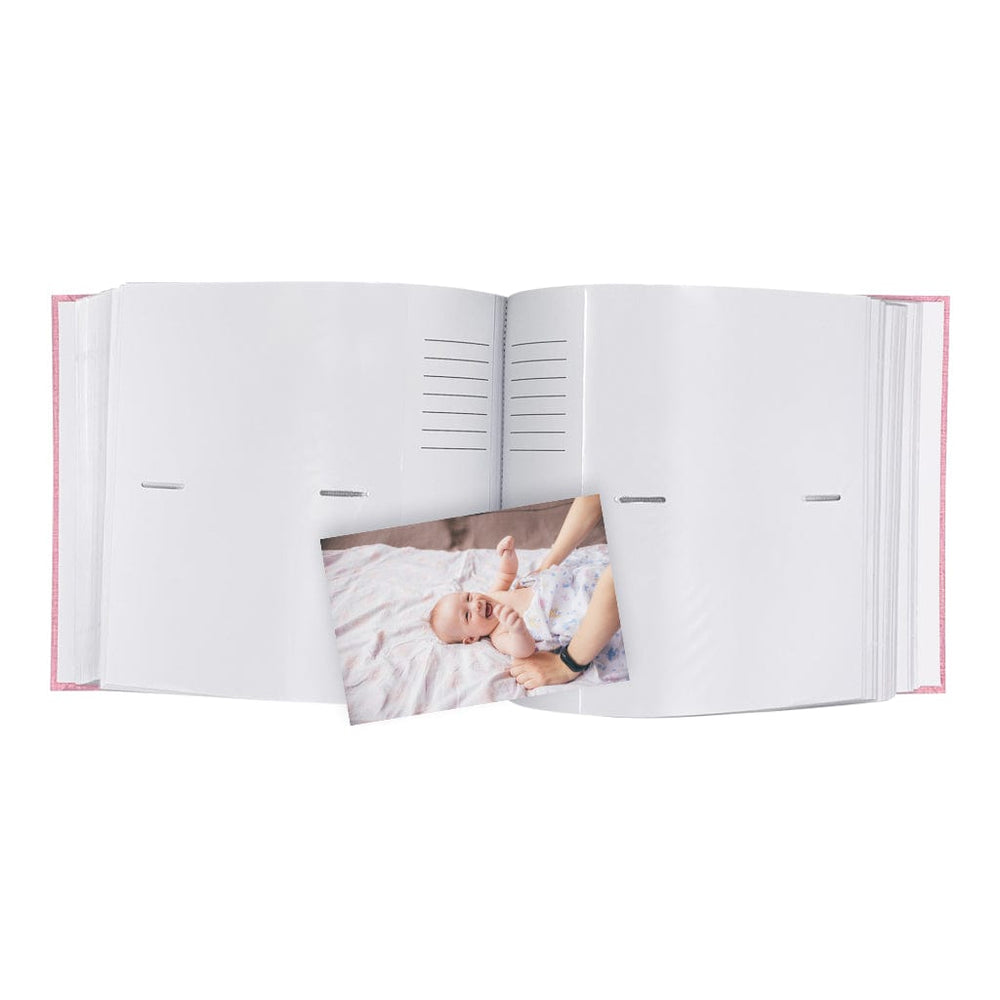 Plush Linen Pink Slip-in Photo Album (200ph) - 2 Pack Bundle from our Photo Albums collection by Profile Products (Australia) Pty Ltd