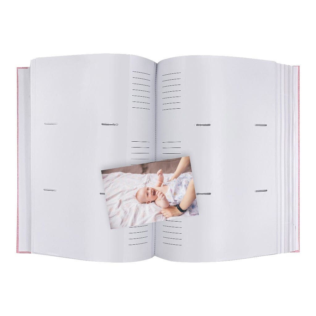 Plush Linen Pink Slip-in Photo Album (300ph) - 2 Pack Bundle from our Photo Albums collection by Profile Products (Australia) Pty Ltd