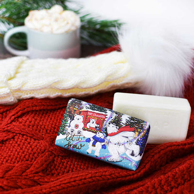 Polar Bears Christmas Soap Bar from our Luxury Bar Soap collection by The English Soap Company