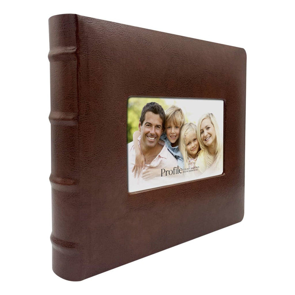 Prestige Brown Leather Slip-in Photo Album 200 Photos from our Photo Albums collection by Profile Products (Australia) Pty Ltd