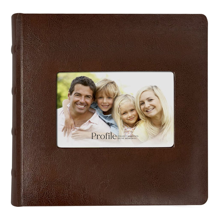 Prestige Coffee Brown Leather Slip-in Photo Album 200 Photos from our Photo Albums collection by Profile Products (Australia) Pty Ltd