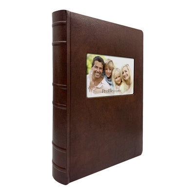 Prestige Coffee Brown Leather Slip-in Photo Album 300 Photos from our Photo Albums collection by Profile Products (Australia) Pty Ltd