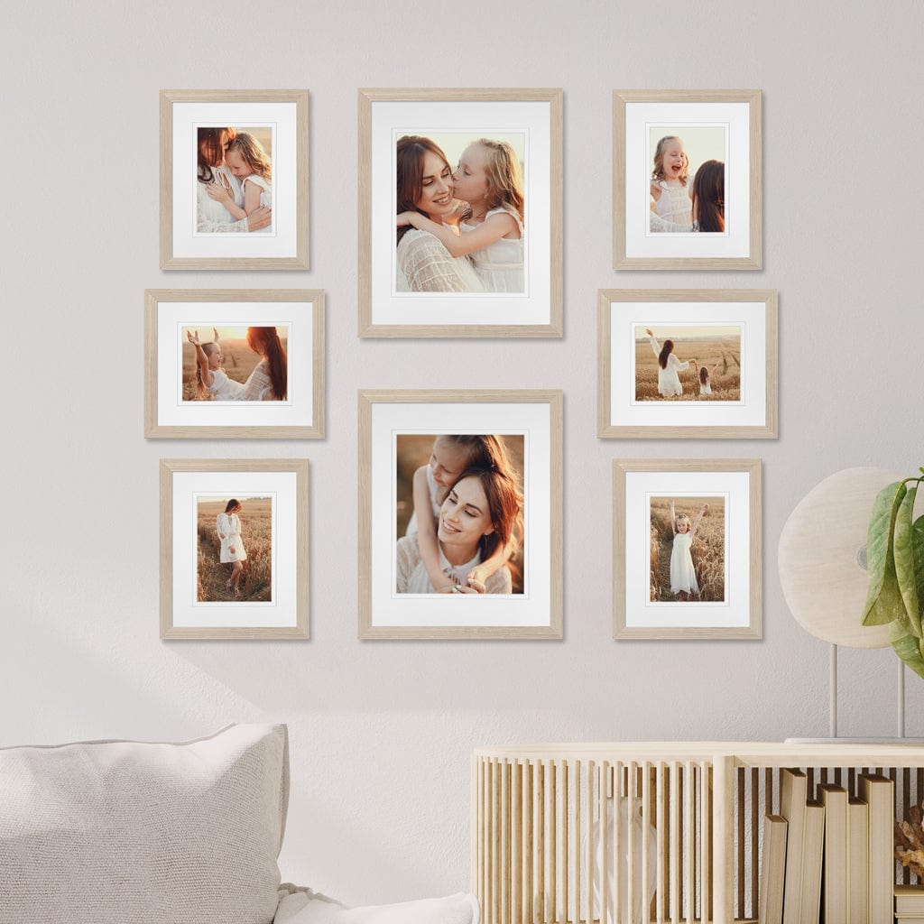 Profile Centered Gallery Photo Wall Frame Set - 8 Frames Polar Birch Gallery Wall Frame Set D from our Australian Made Gallery Photo Wall Frame Sets collection by Profile Products (Australia) Pty Ltd