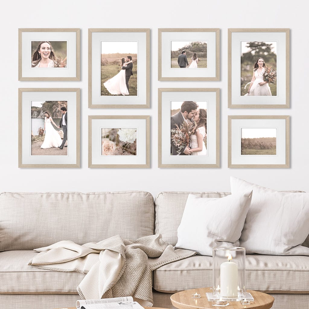 Deluxe Gallery Photo Wall 8 Frame Set (E) - Made in Australia