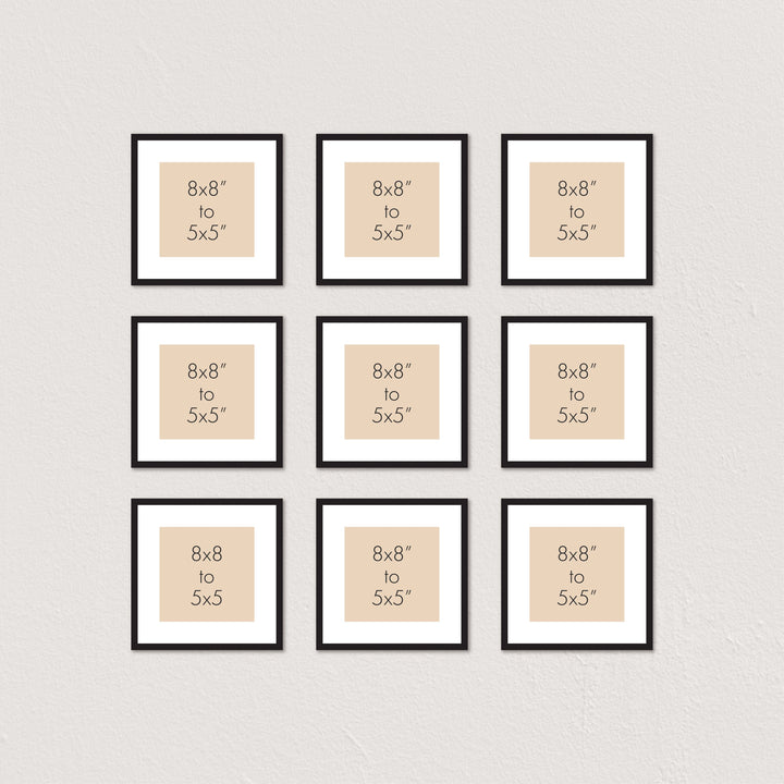 Profile Instagram Grid Gallery Photo Wall Frame Set - 9 Frames from our Australian Made Gallery Photo Wall Frame Sets collection by Profile Products (Australia) Pty Ltd