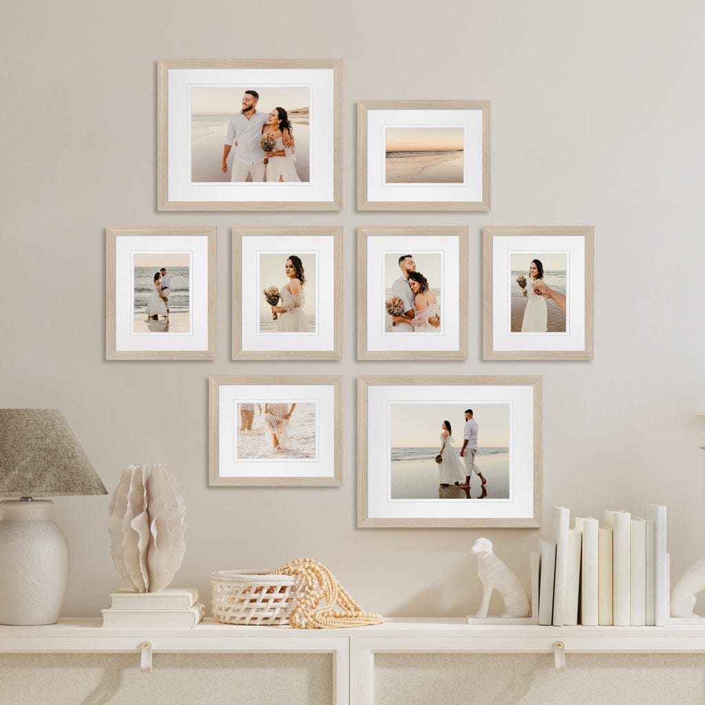 Profile Masterpiece Gallery Photo Wall Frame Set - 8 Frames Polar Birch Gallery Wall Frame Set D-A from our Australian Made Gallery Photo Wall Frame Sets collection by Profile Products (Australia) Pty Ltd