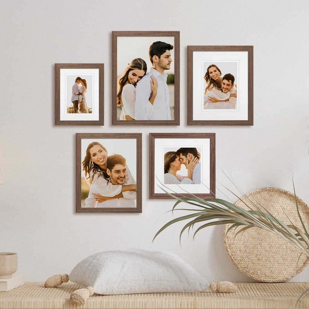 Profile Mini Salon Gallery Photo Wall Frame Set H - 5 Frames Chestnut Gallery Wall Frame Set H from our Australian Made Picture Frames collection by Profile Products (Australia) Pty Ltd