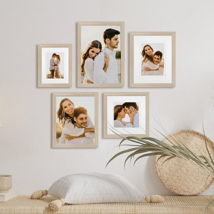 Profile Mini Salon Gallery Photo Wall Frame Set H - 5 Frames Polar Birch Gallery Wall Frame Set H from our Australian Made Picture Frames collection by Profile Products (Australia) Pty Ltd