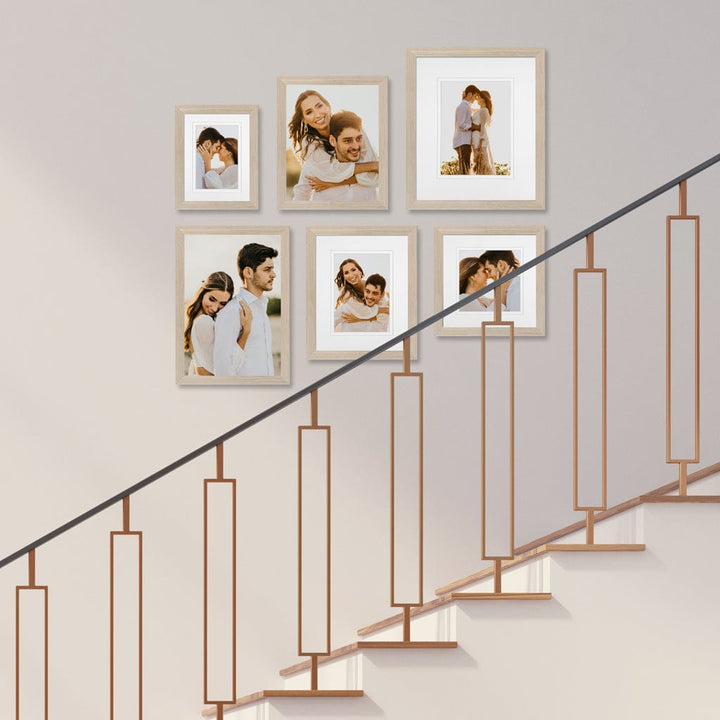 Profile Staircase Gallery Photo Wall Frame Set - 6 Frames Polar Birch Gallery Wall Frame Set B from our Australian Made Gallery Photo Wall Frame Sets collection by Profile Products (Australia) Pty Ltd